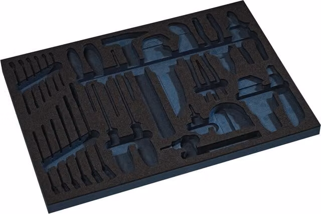 Módulo de herramientas con insertos vacíos de 3/3 para 44 piezas en color negro de Tecwerk