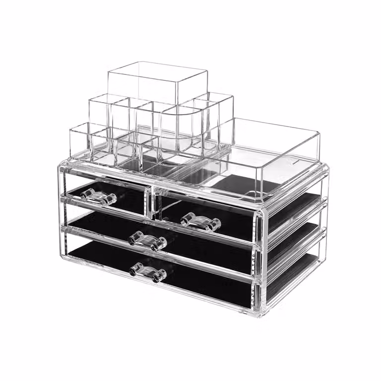Organizador de maquillaje transparente de acrílico Songmics en formato caja
