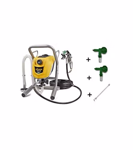 Pistola de pintura airless Wagner Hea Control Pro 250m color amarillo con lanza de extensión