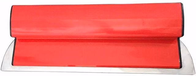 Espátula de acero inoxidable Trimec para alisar paneles de yeso y paredes, color rojo, 39,9 cm