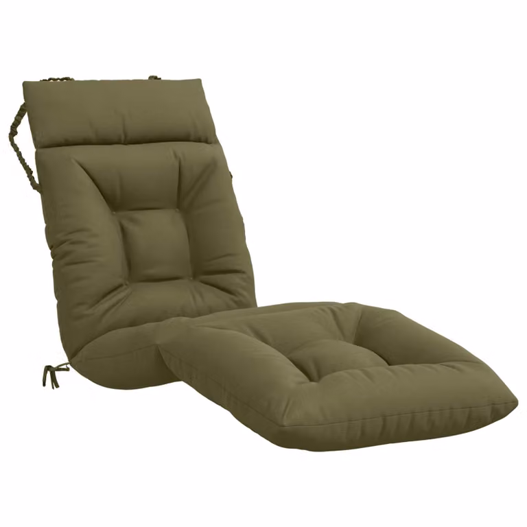 Cojín de tumbona vidaXL VIANEN verde, 100% poliéster, resistente a los rayos UV y lavable