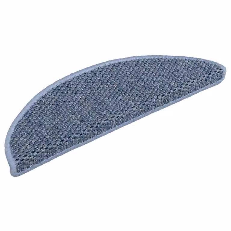 Set de 30 alfombras autoadhesivas para escalera vidaXL de sisal, color azul, An/P/Al: 56 x 17 x 3 cm