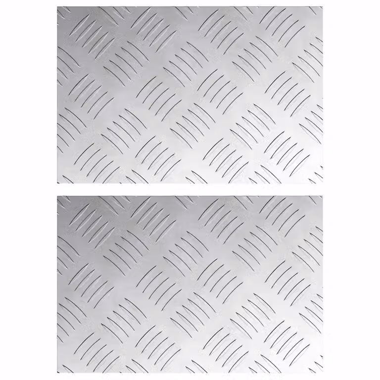 Set de 2 peldaños rectangulares vidaXL de aluminio plateado, antideslizantes y resistentes, 30 x 20 cm