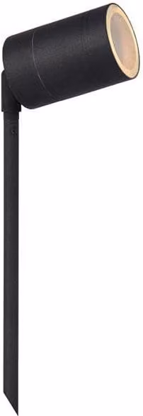 Lámpara de jardín LED Lucide Arne en color negro con estaca para suelo y acabado en metal, Altura: 36,5 cm