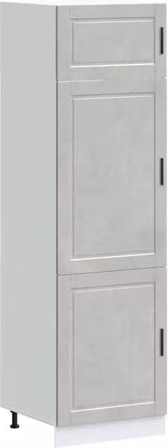 Armario de cocina moderno Helloshop26 con puertas batientes en colores gris y marrón, fabricado en madera y MDF, An/P/Al: 60 x 57 x 207 cm
