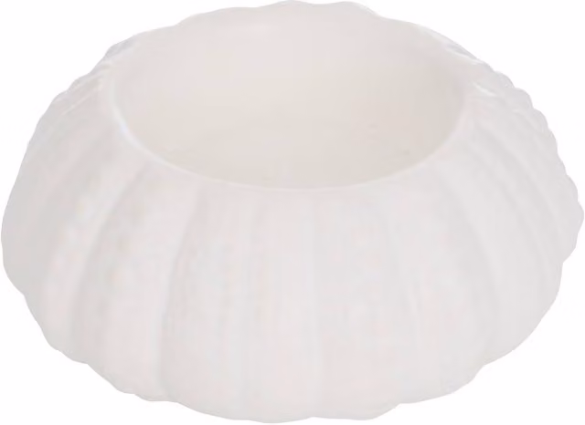 Tarro para velas Ocea de gres blanco de Atmosphera An/P/Al: 8,4 x 3,5 x 8,4 cm