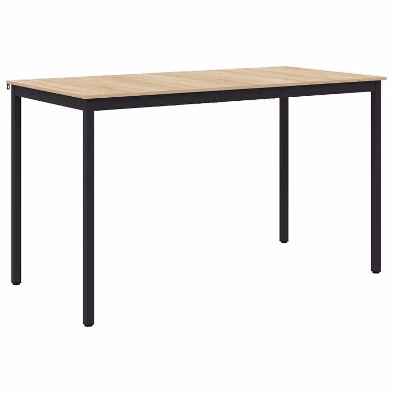 Mesa de barra rectangular moderna vidaXL de madera de ingeniería y metal para cocina o comedor, An/P/Al: 180 x 105 x 90 cm