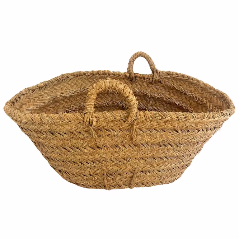 Capazo cesta de esparto natural NATYAL color beige An/P/Al: 50 x 30 x 30 cm