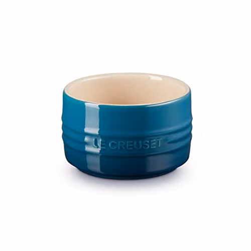 Cuenco para salsas apilable Le Creuset de gres en color petrol y azul, 240 ml