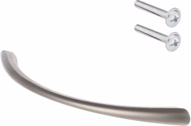 Tirador para muebles RiexTouch modelo XH04 en zinc color plata con acabado níquel mate de 96 mm