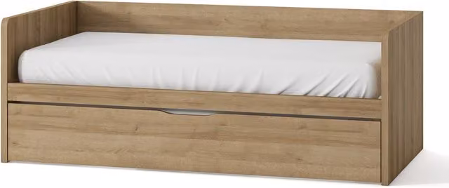 Cama nido Mio de El Corte Inglés con costados altos y cajones en color marrón