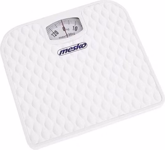 Báscula analógica de baño Mesko MS8160 con medición hasta 130 kg, color blanco