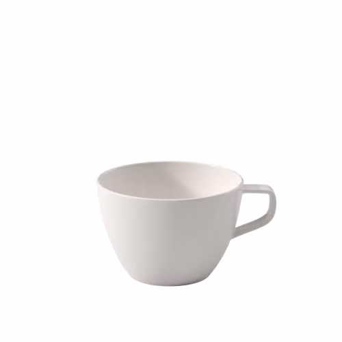 Taza de café con leche Villeroy & Boch Artesano Original de porcelana blanca, 400 ml, Altura: 7,1 cm