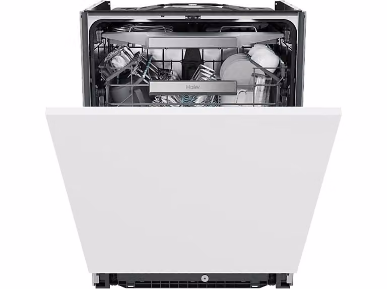 Lavavajillas integrable Haier I-Pro Shine Series 6 XS 4A4M3PB con Wi-Fi, Bluetooth y apertura automática de puerta, 14 servicios, An: 60 cm, Al: 60 cm, Al: 81,8 cm