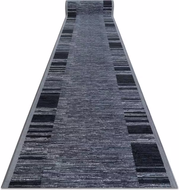 Alfombra de pasillo Rugsx Adagio gris con refuerzo antideslizante de poliamida An/P: 100 x 920 cm