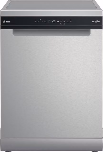 Lavavajillas Whirlpool W7F HP33 X de 15 servicios con 3ª bandeja, color plata y acabado en acero inoxidable, An/P/Al: 60 x 60 x 85 cm