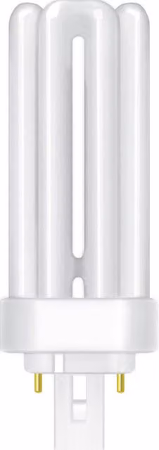 Bombilla fluorescente Luxram Bona-t G24d de 2 pines, 26W, 4000K luz blanca fría y 1800lm