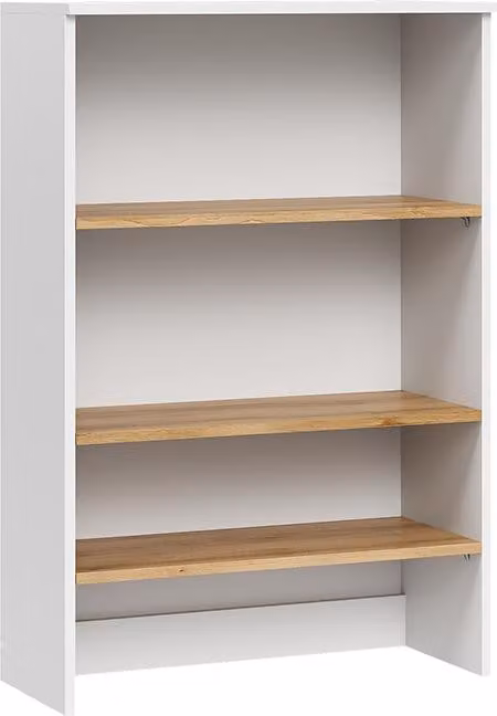 Armario de baño Vicco Viktor Blanco/Artesano con estantes abiertos y puertas, An: 68 cm, Al: 100.4 cm
