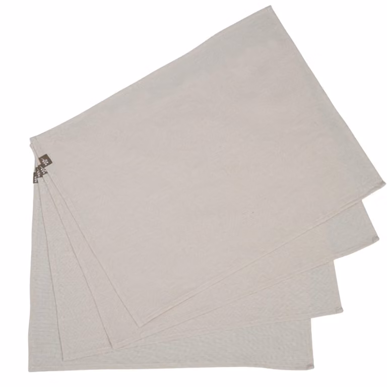 Set de 4 manteles individuales Febronie de algodón con diseño de cuadros en color beige y marrón, An/P: 35 x 50 cm