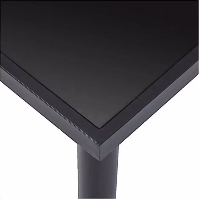 vidaXL Mesa de comedor rectangular moderna de vidrio templado negro An/P/Al: 200 x 100 x 75 cm