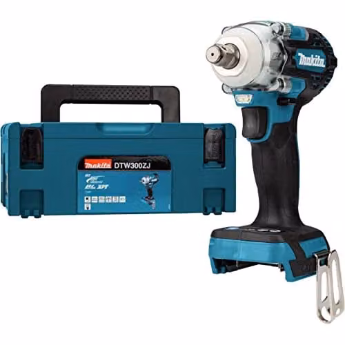 Llave de impacto inalámbrica Makita DTW300ZJ color turquesa con Makpac 2