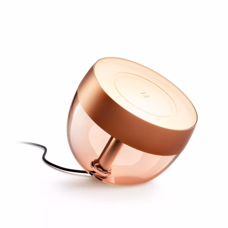 Lámpara de mesa Philips Hue White & Color Ambiance Iris Edición Especial en color cobre