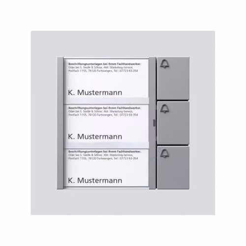 Módulo de 3 botones para timbre Siedle TM 612-3 SM en color plata metálico