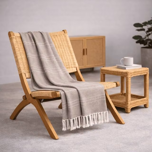 Plaid multiusos reversible Arienzo de Donegal Collections en color gris, An/P: 230 x 260 cm