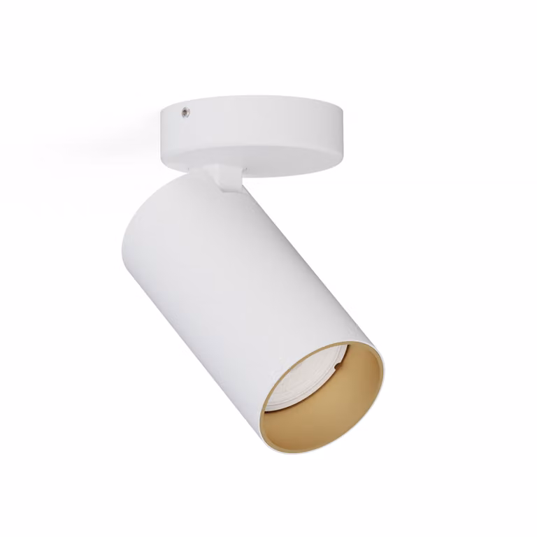 Lámpara de techo empotrada Nowodvorski Lighting MONO I en color blanco y dorado
