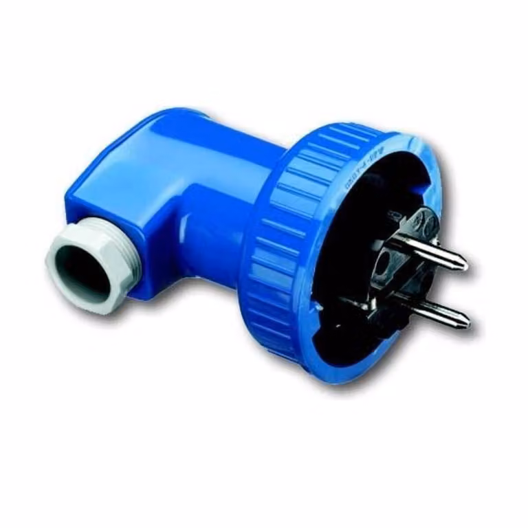 Conector Schuko Busch-Jaeger Duro 2000 WDI de 2 polos en azul y negro