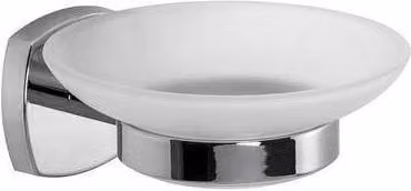 Portasabon Starter de METAF en color plata, montaje en pared, An/P/Al: 11 x 12,5 x 5,5 cm