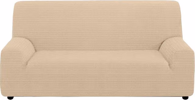 Funda ajustable para sofá Otoman de El Corte Inglés en color beige y poliéster