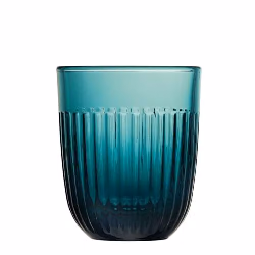 Set de 6 vasos de agua Ouessant de La Rochère en azul oscuro de 29 cl