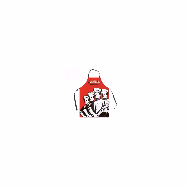 Delantal Revolution para adultos de Duehome en rojo, blanco o negro