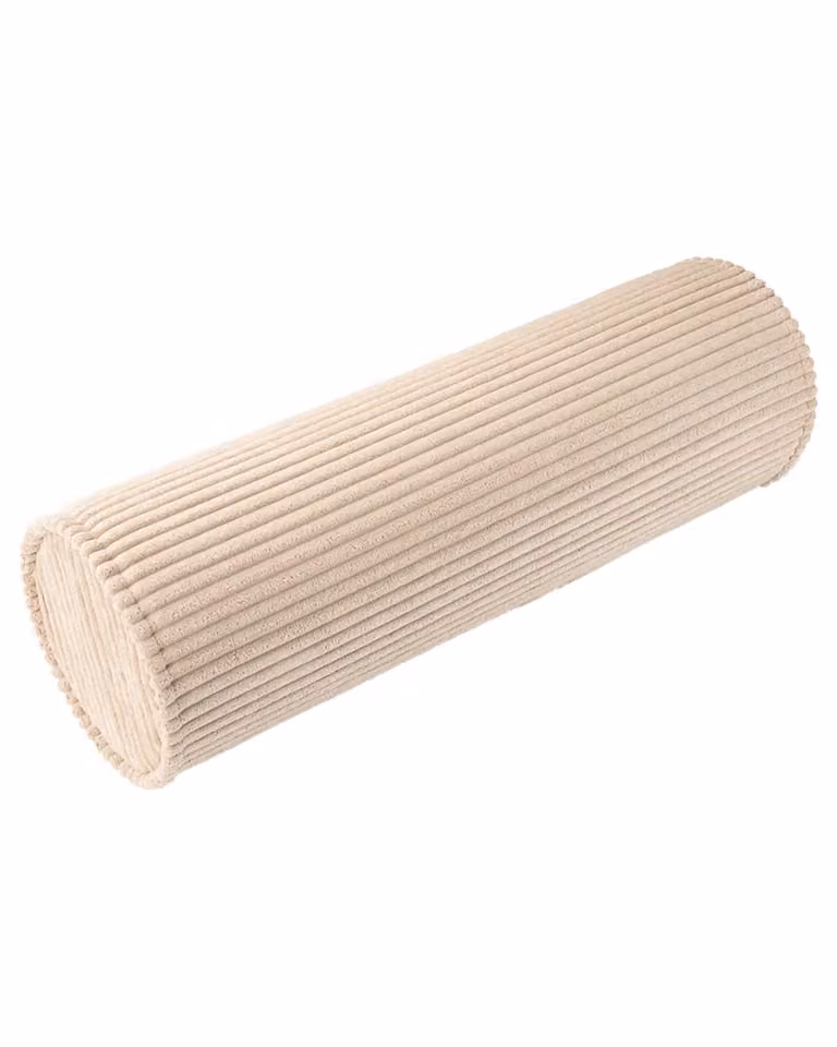 Cojín cilíndrico Wigiwama de poliéster beige An/P/Al: 55 x 18 x 18 cm
