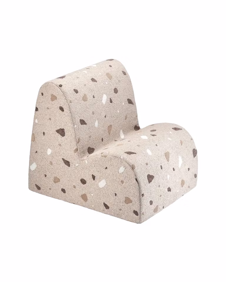 Butaca Nube Wigiwama en tejido bouclé y chenilla color beige arena An/P/Al: 50 x 50 x 60 cm