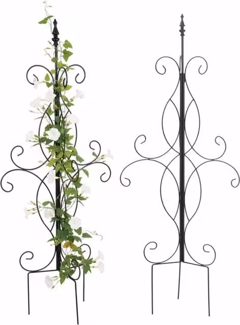Enrejado de acero plegable NORTHIX para plantas trepadoras en color negro