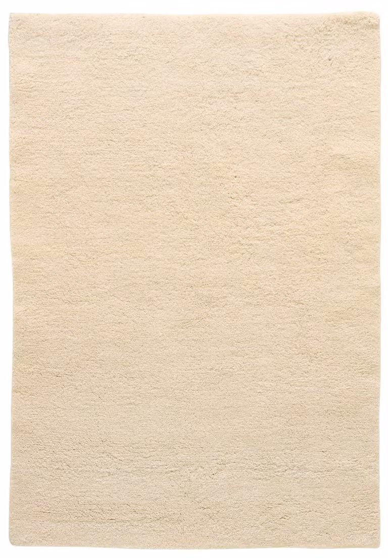 Alfombra Marroquí Béber Natur Pur de Lana Blanca An/P/Al: 170 x 240 cm