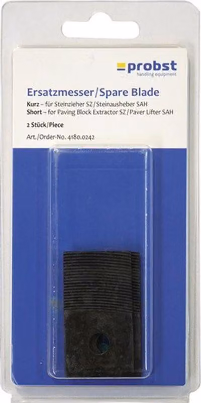 Pack de 2 cuchillas de repuesto cortas Probst para extractor de piedra SZ de 55 mm en color negro