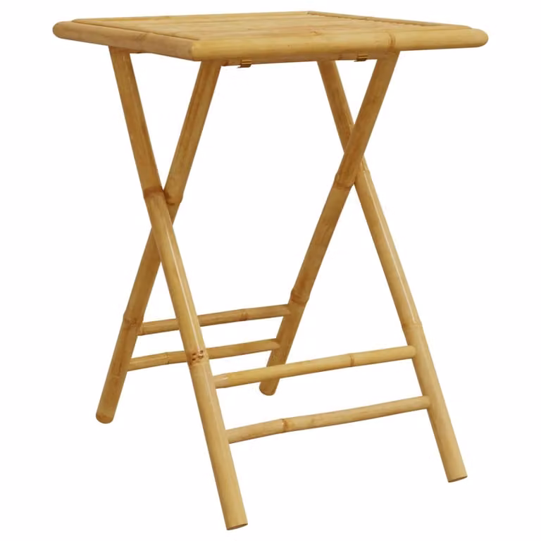 Mesa plegable de jardín Syfax de bambú en color marrón, An/P/Al: 55 x 55 x 75 cm