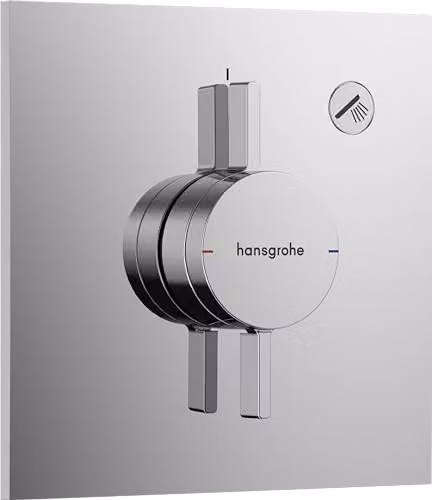 Grifo de ducha empotrado Hansgrohe DuoTurn E monomando, acabado cromo