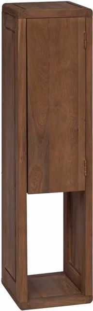 Armario lateral de baño Maison Exclusive en madera de teca color marrón estilo rústico An/P/Al: 25 x 25 x 100 cm