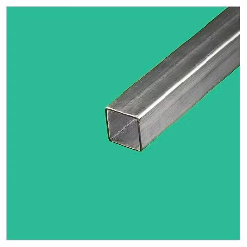 Tubo cuadrado de acero inoxidable Commentfer color plata, An/P: 40 x 40 mm, Grosor: 2 mm, Longitud: 4 metros