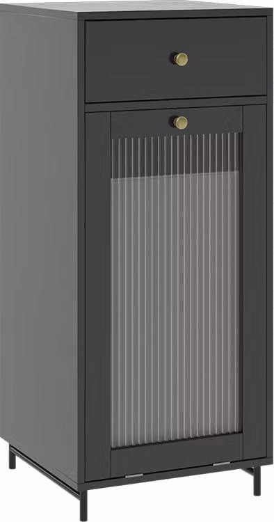 Mueble de baño Vicco Midi Malte Gris con puertas de cristal y cajón An/P/Al: 40 x 23 x 96 cm