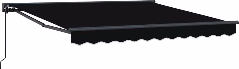 Estructura de toldo semi cassette Syfax en aluminio color negro con motor An/P: 300 x 250 cm