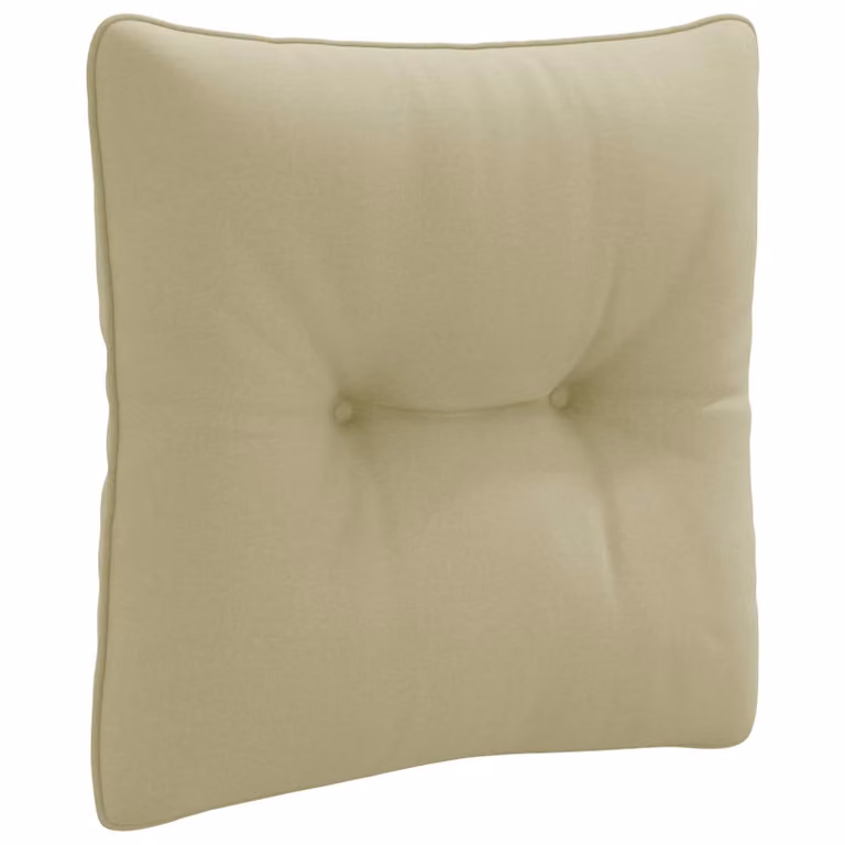 Cojín de respaldo PUTTEN de vidaXL en poliéster color verde claro y beige de forma cuadrada