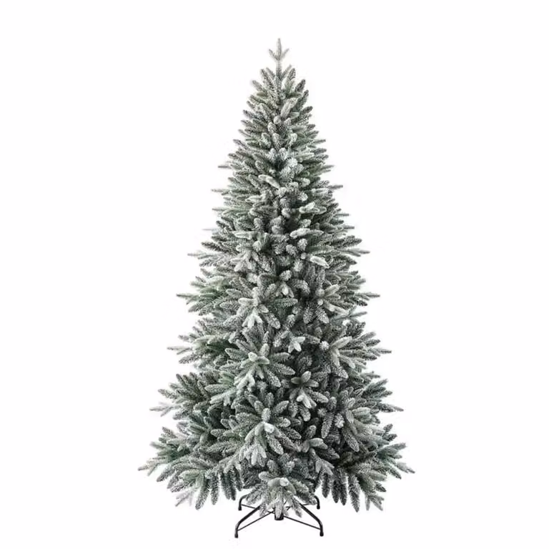 Árbol de Navidad artificial MondoViro con efecto de nieve, color verde y blanco, Altura: 240 cm