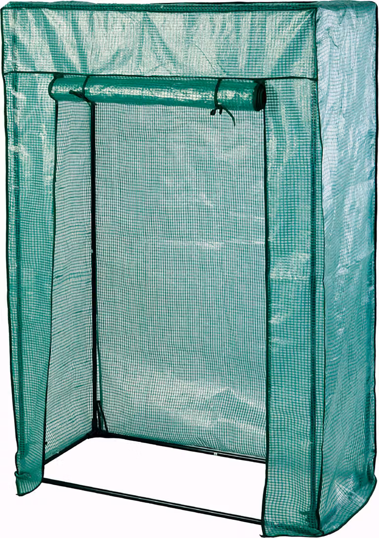 Invernadero Spetebo para tomates y vegetales con estructura de metal y cubierta de plástico en color verde, An/P/Al: 100 x 50 x 150 cm