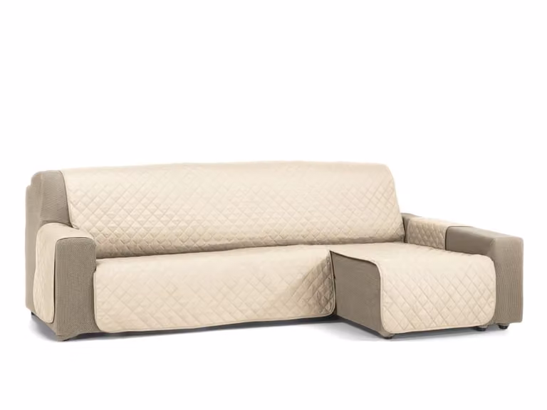 Funda protectora para sofá chaise longue Nina de S&T Sofa Covers, color beige, 200 cm
