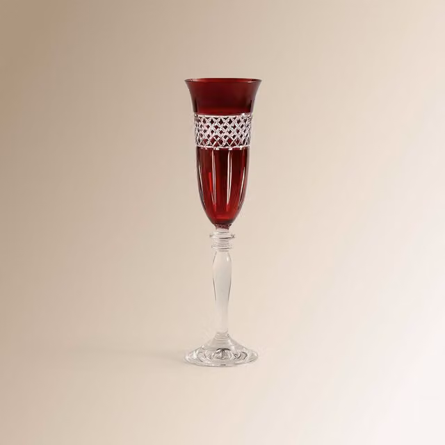Copa de champagne Chambord de El Corte Inglés en cristal tallado transparente